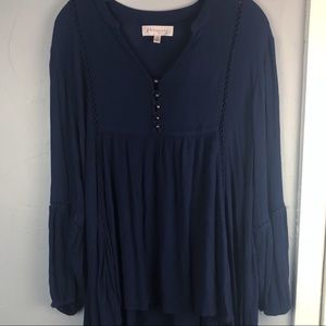 Philosophy Navy Peasant Top